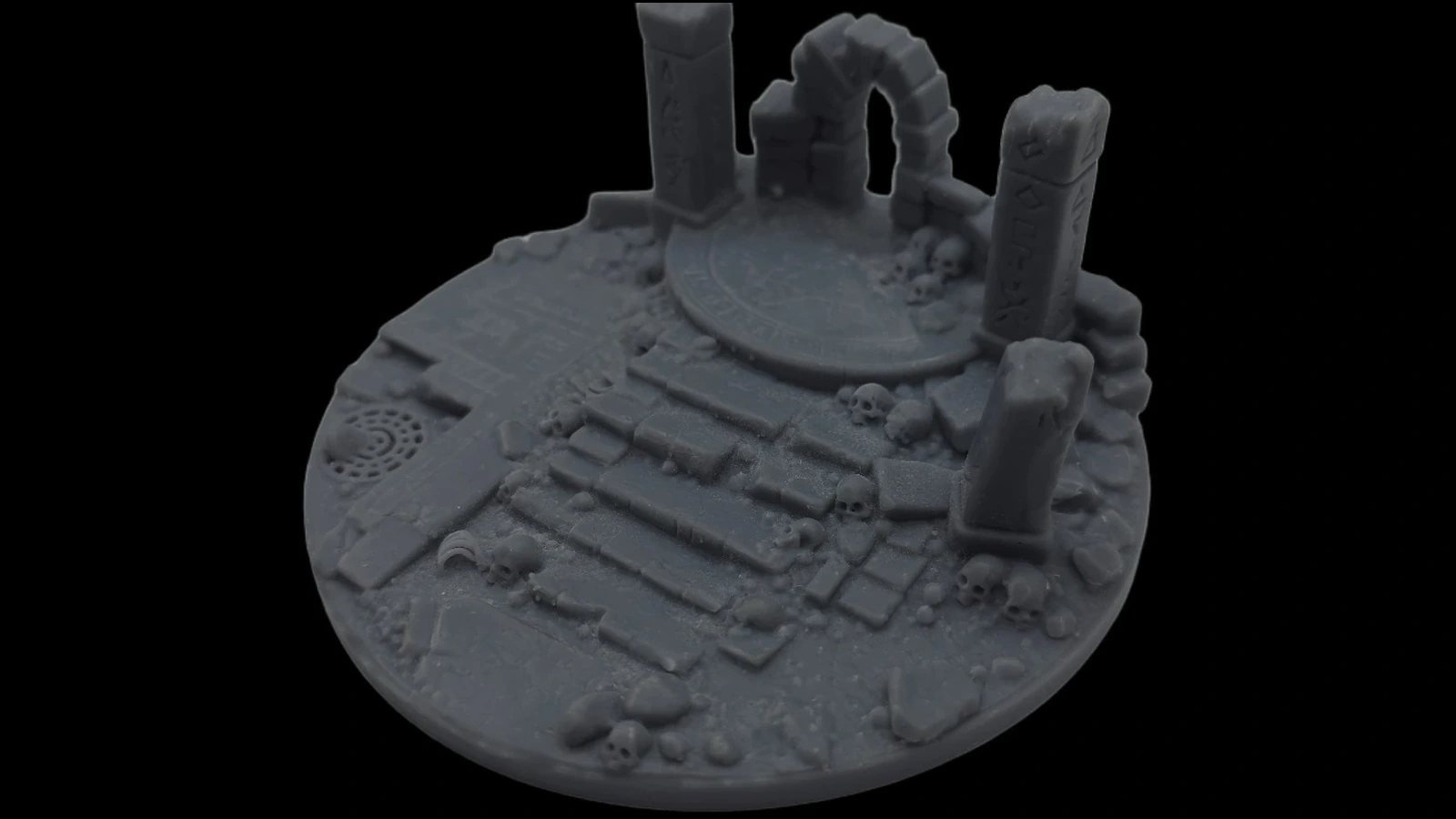 90mm Runic Ruins base shown from the selected opening angle