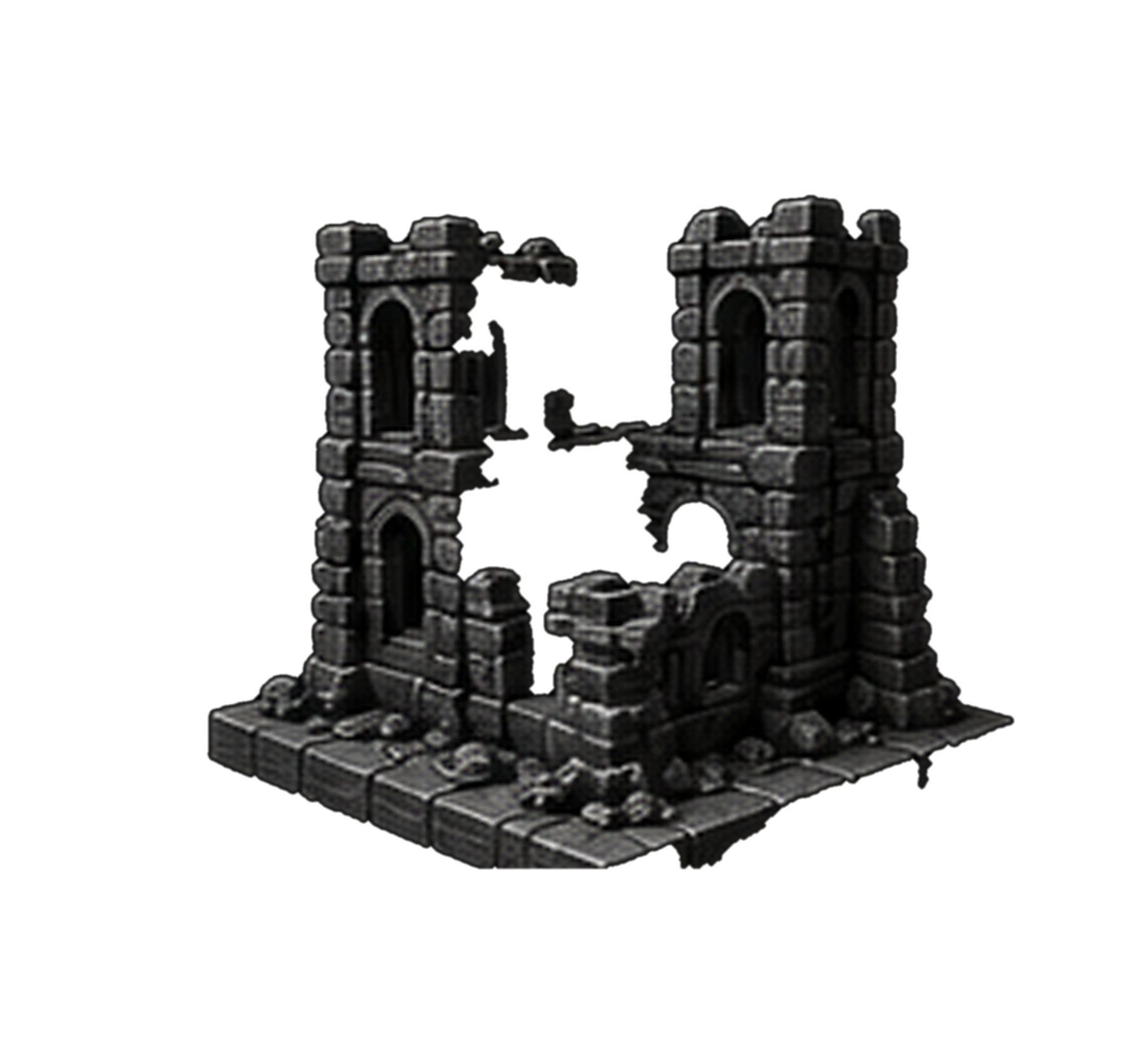 Detailed terrain structure representing future filament printing.